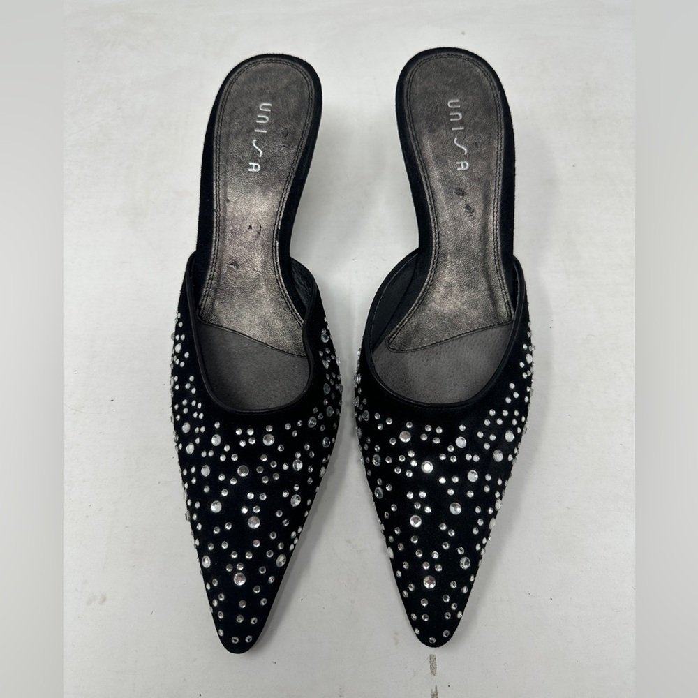 Unisa Sabine crystal rhinestone mules. size 9